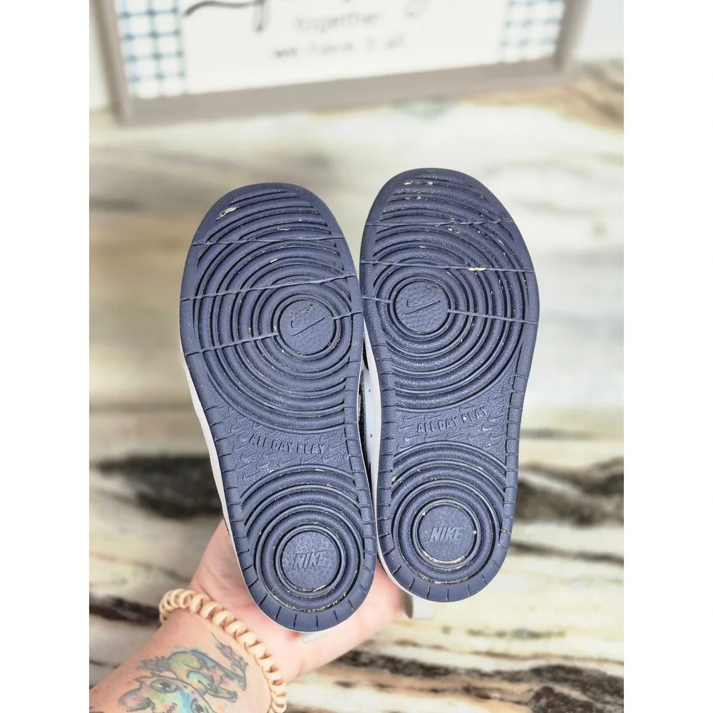 Nike Court Borough Low 2 Midnight Navy White BQ5451-107 Kids Size 12C Sneaker